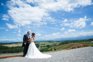 青空でのWedding　Photo