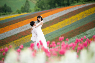 千葉県から思い出の地で花満開のロケーションフォト【お客様の声】