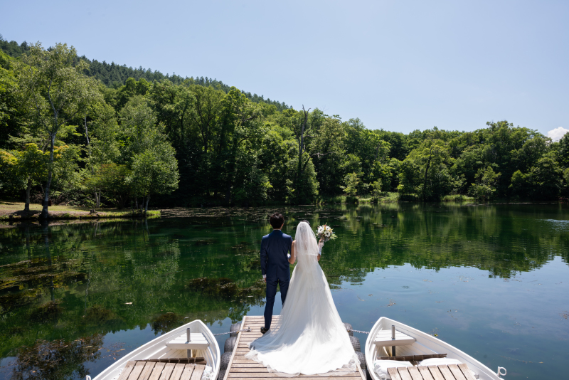 名古屋からご北海道旅行をかねてロケーションフォト。ご新婦さまお客様の声