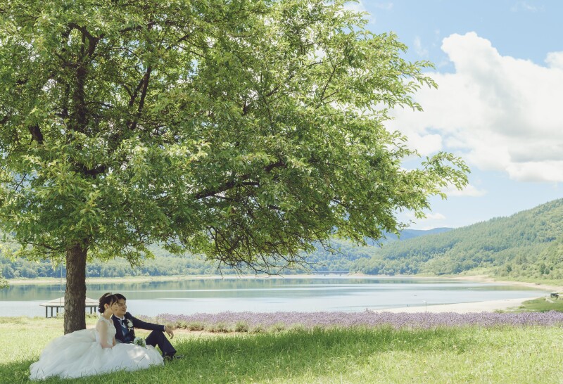 かなやま湖でフォトセレモニー