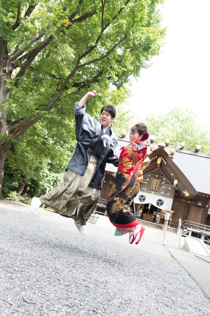 お茶目にジャンプでぱちり