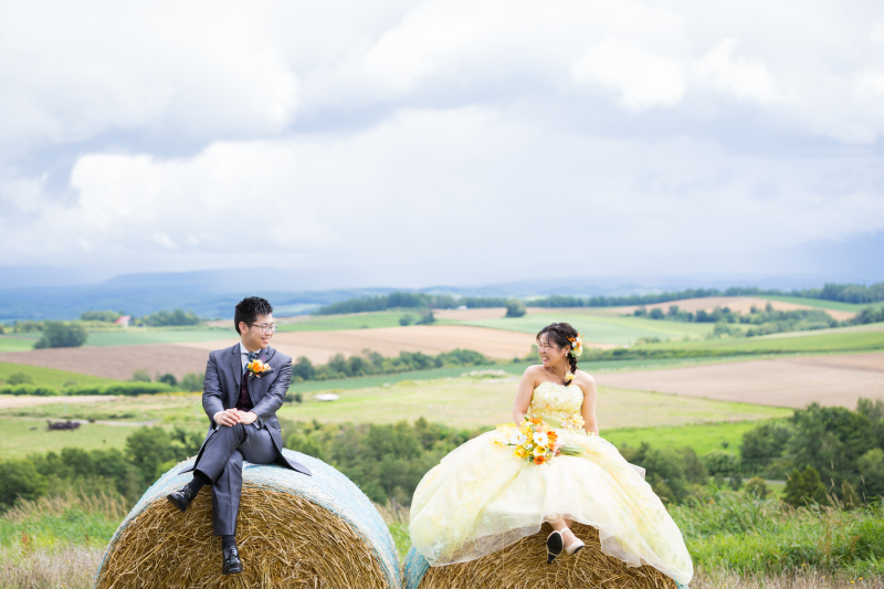 美瑛を満喫！Wedding　Photo／ウェディングドレス＆カラードレス