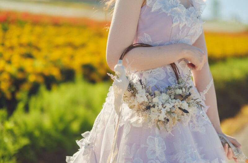 クラッチスタイルのブーケ