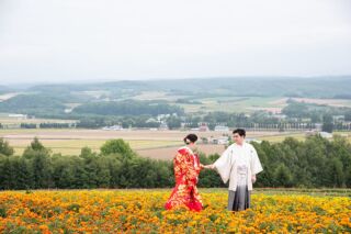 和装も洋装も。丘のうえ、ロケーションフォト
