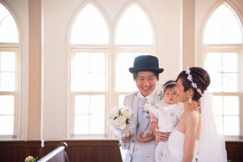 家族三人で/一生の思い出に残るWedding Photo