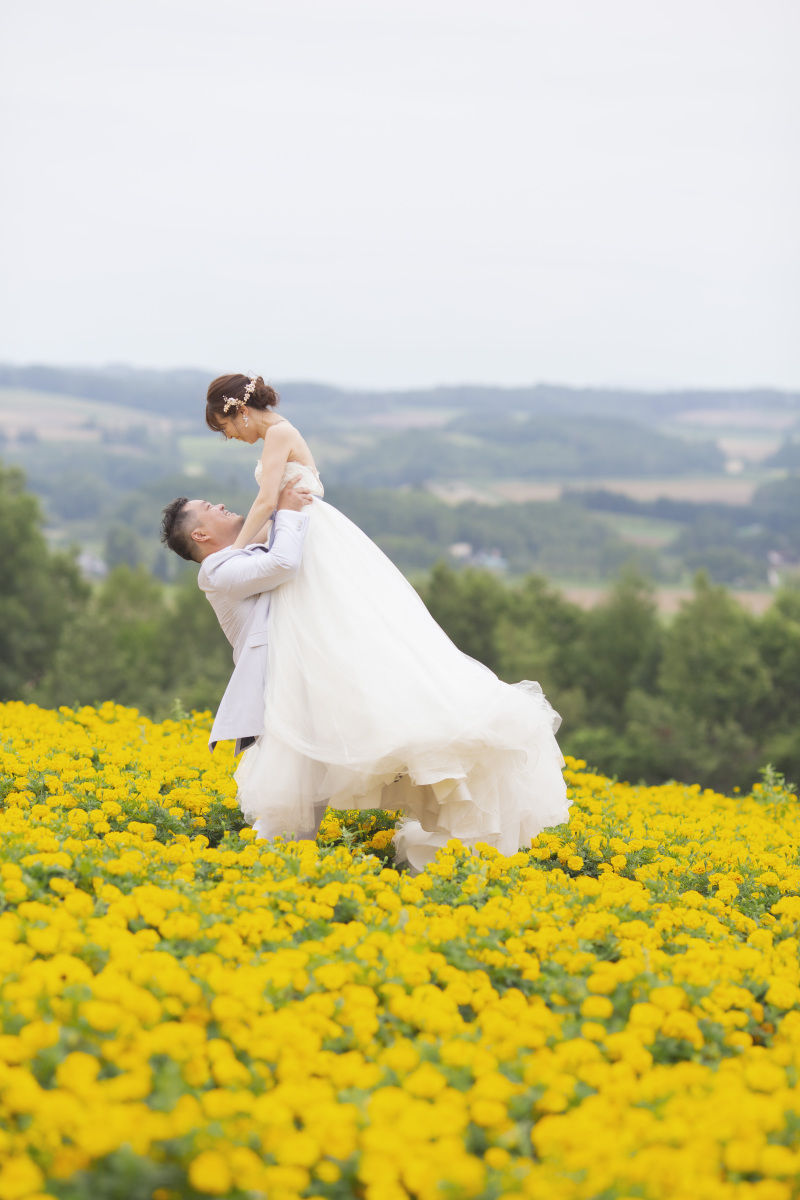 上富良野の街を望む