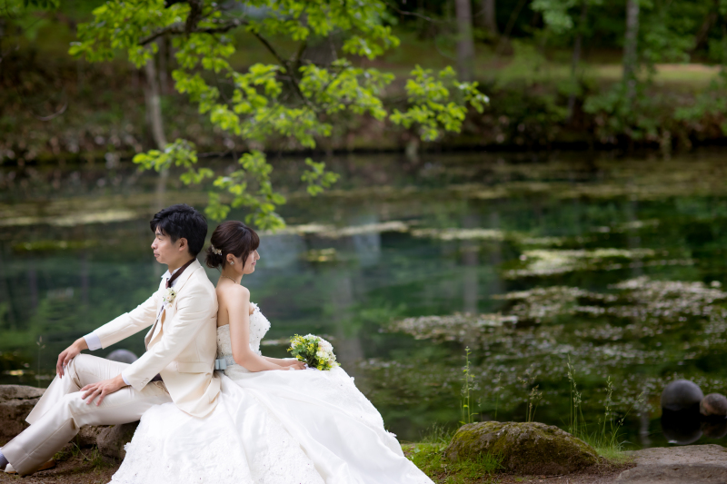 ウェディングドレスが幻想的