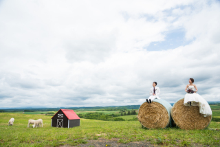 動物たちと一緒にWedding　Photo／ウェディングドレス