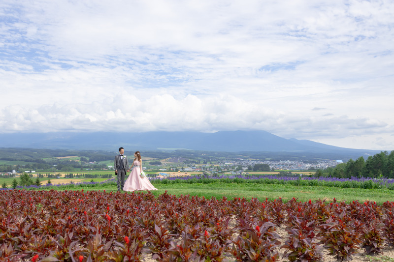 富良野フラワーランドかみふらの＆富良野鳥沼公園ドレス２点でロケーションを楽しむ