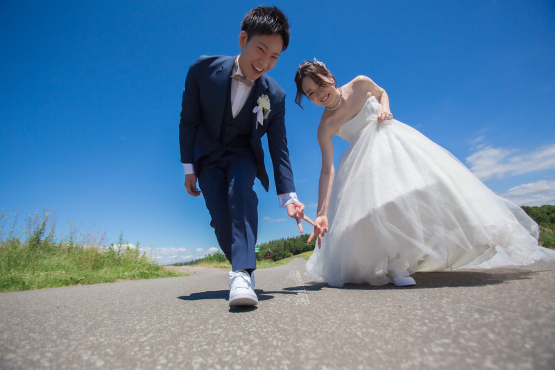 移動の道で楽しいワンカット