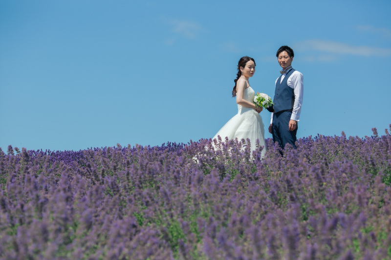 三愛の丘、青い池、日の出公園ドレス１点３か所のロケーション