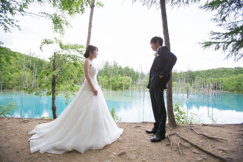 ３か所目は青い池