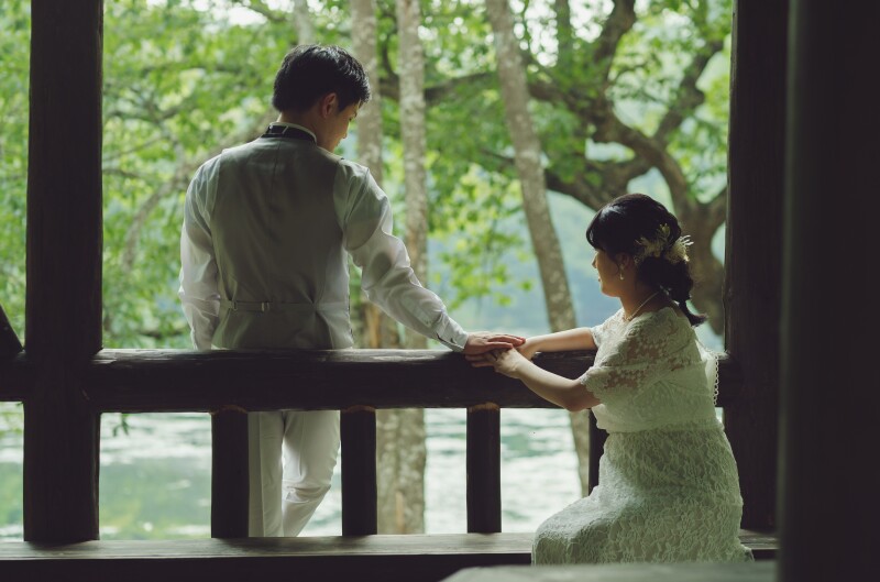 ベンチで涼をとりました