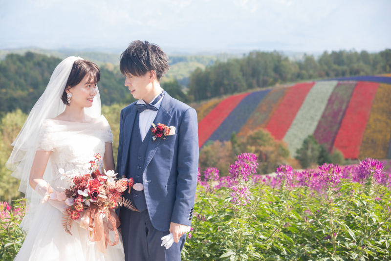 ベールをつけて