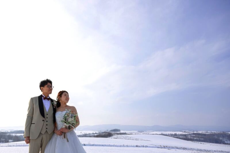 新婚旅行も兼ねて、雪景色の中でWedding Photo【お客様の声】