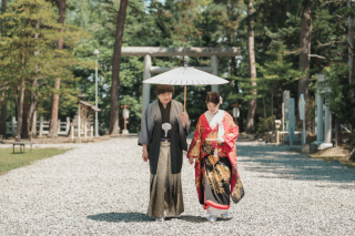 和装は神社、洋装は自然の中でWedding Photo／【お客様の声】