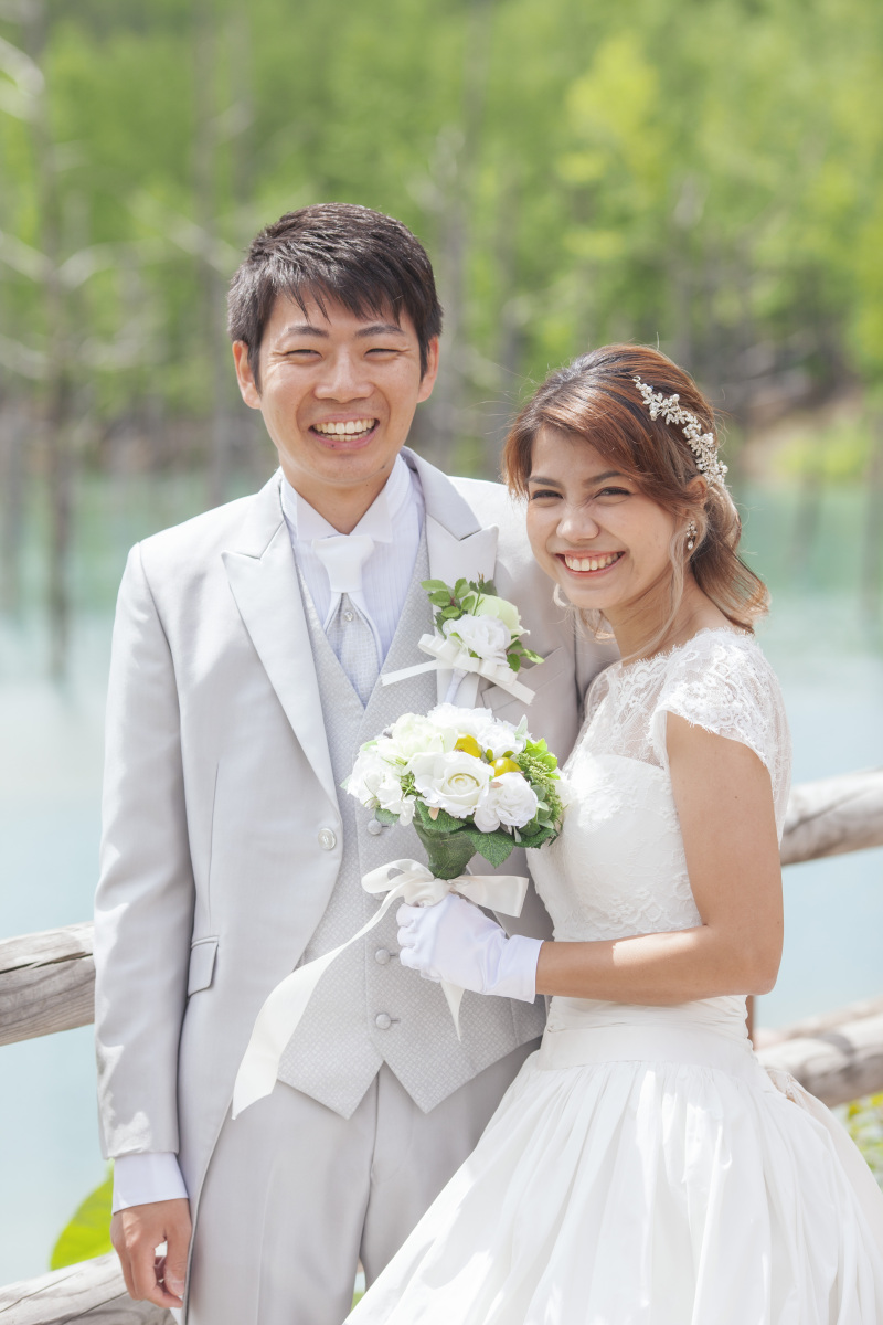 青い池にてご撮影