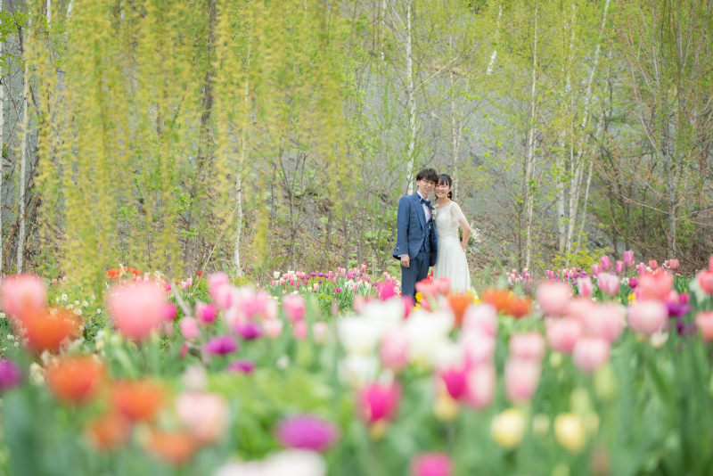 たくさんのチューリップと動物とWedding　Photo／【お客様の声】