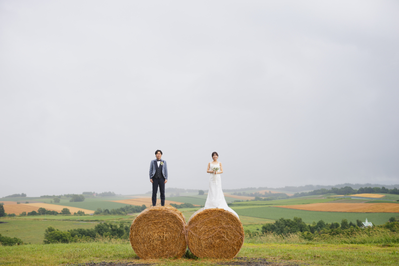 念願の牧草ロールでのWedding Photo/【お客様の声】