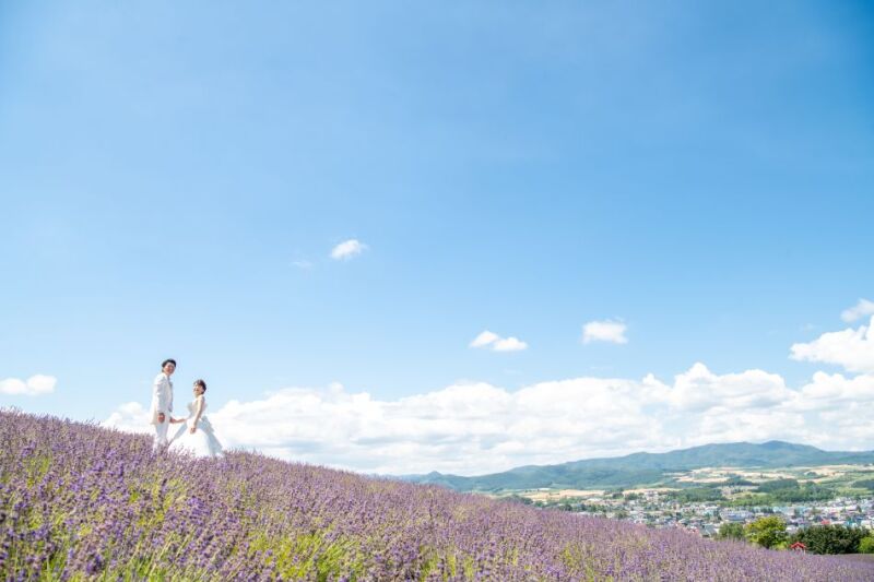 一面のお花畑に囲まれてWedding Photo【お客様の声】
