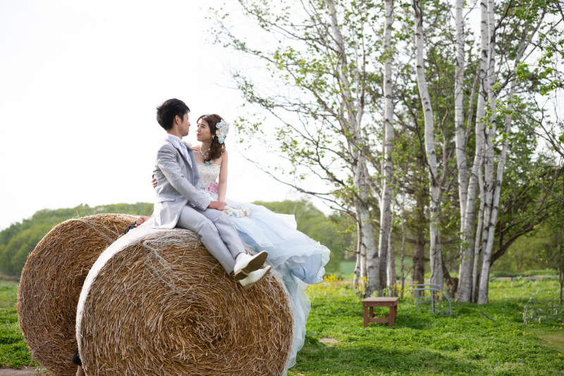 風がすこし吹いていた丘のうえでした