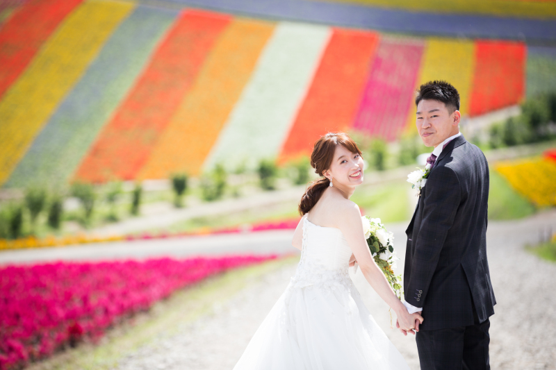【上野ファーム&美瑛・富良野】洋装1点3ヵ所シンプルデータ(色補正・美肌レタッチ済データ200 カット)