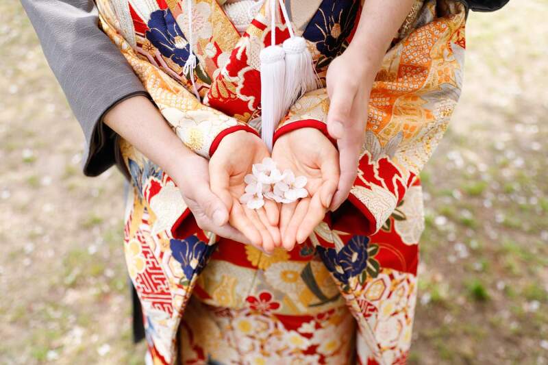 春の小物を使って、、、