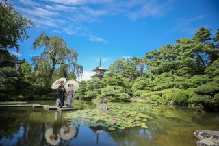 CLAIRE仙台泉店_【日本庭園】季節ごとに表情を変える庭園で和装撮影♪冬もイチ押し！