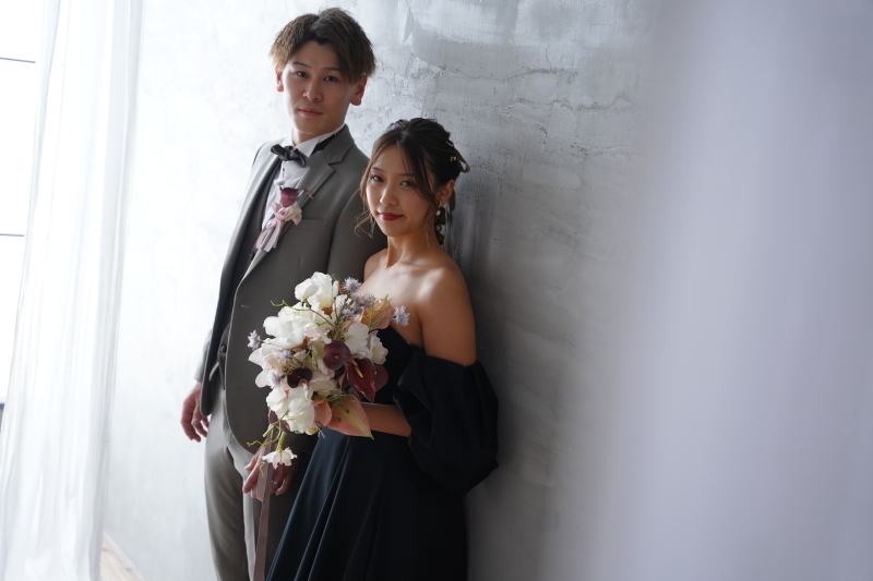 【Photorait限定】11月末まで 全て込みで¥48,000!ウェディングドレス×カラードレススタジオ撮影 データ80カット