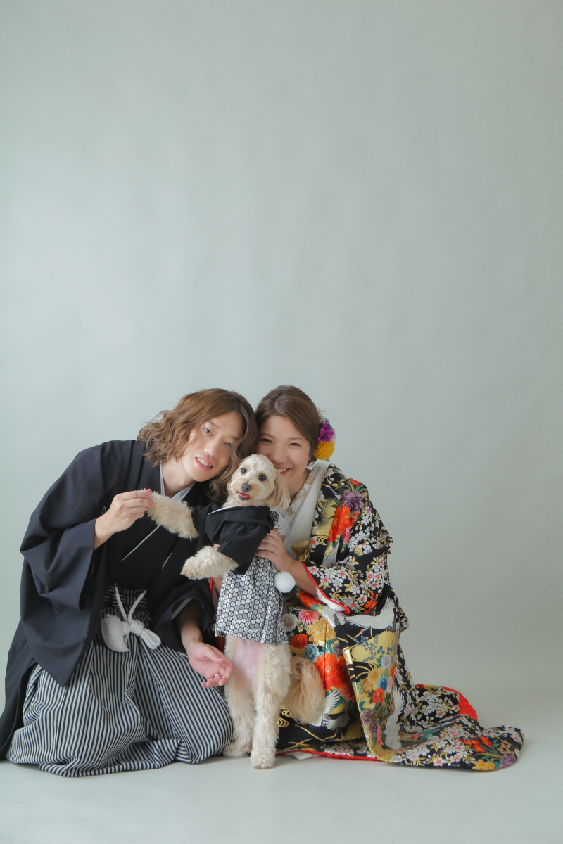 ペットと一緒にスタジオ撮影◇【全データ込み】データ即日お渡しも可能◇