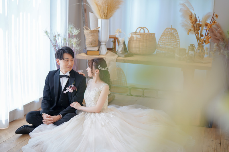 【Photorait限定】11月末まで 全て込みで¥48,000!ウェディングドレス×カラードレススタジオ撮影 データ80カット