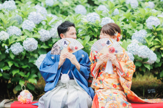 6月だからこそ、撮れちゃうんです♡【和装 洋装　あじさいロケ&スタジオ】