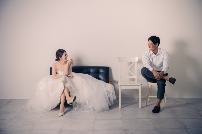 あえて少し距離をとって。韓国風ショット