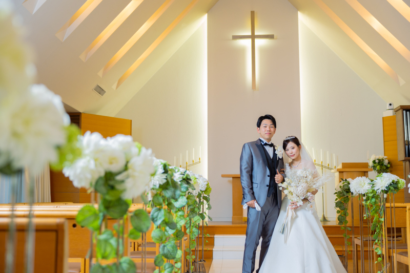 お着替えをしてチャペルに到着ー!