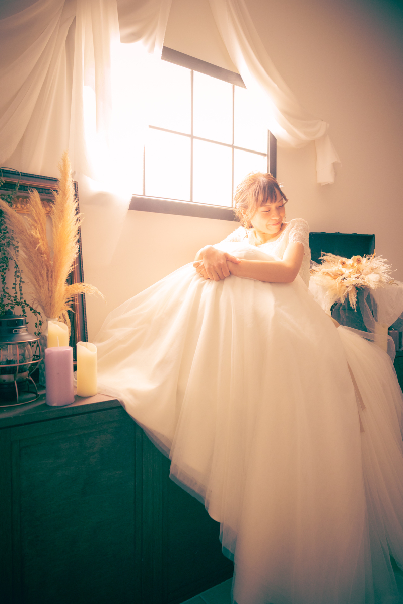 洋装へチェンジ! お一人撮影も忘れずに