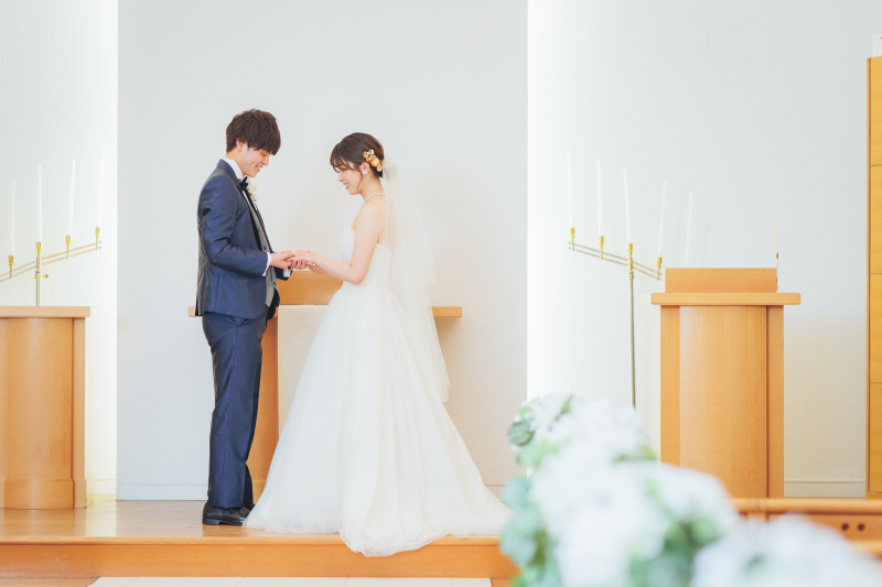 まるで挙式のようなワンシーンも♡