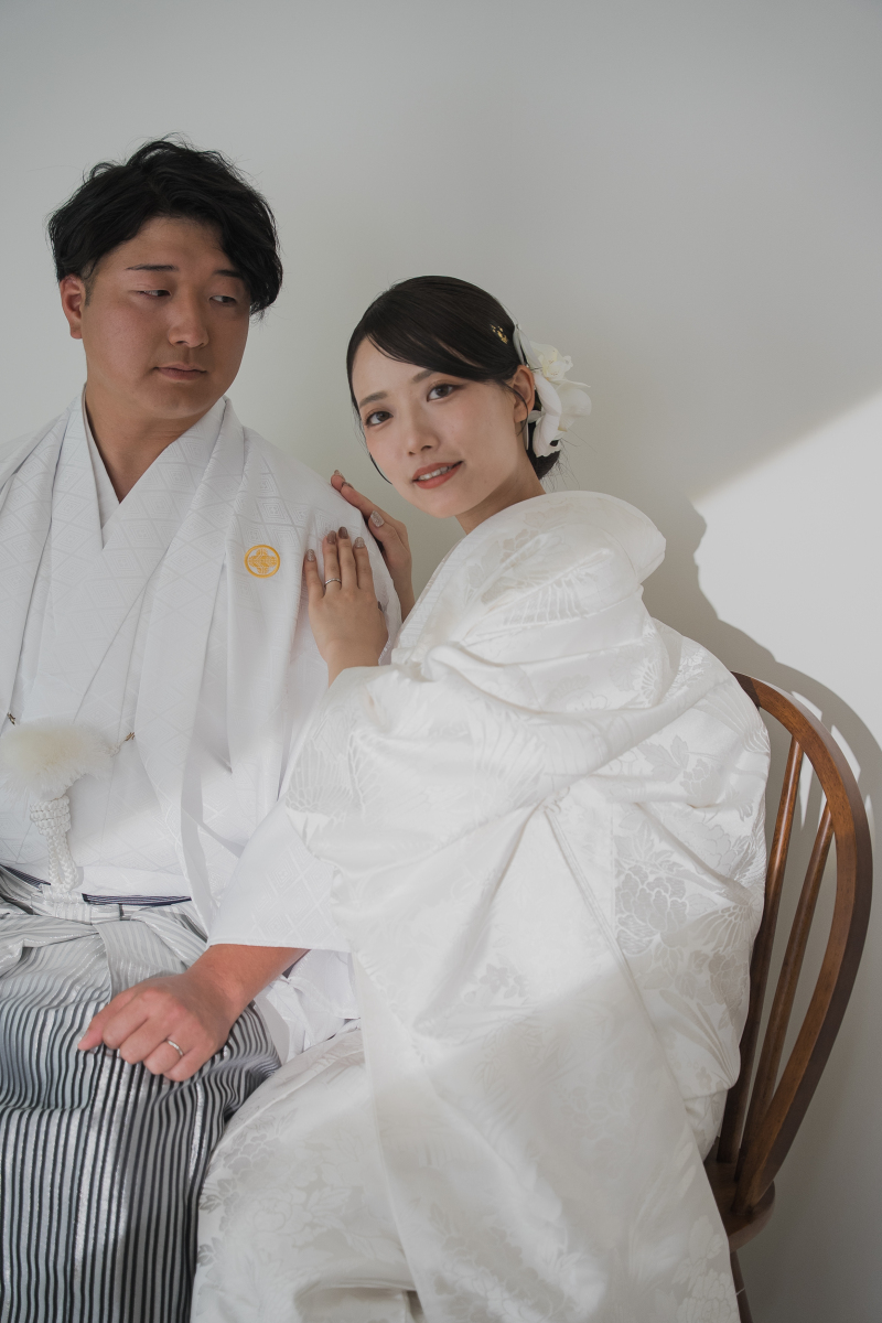 ||和装でスタジオ撮影からスタート||