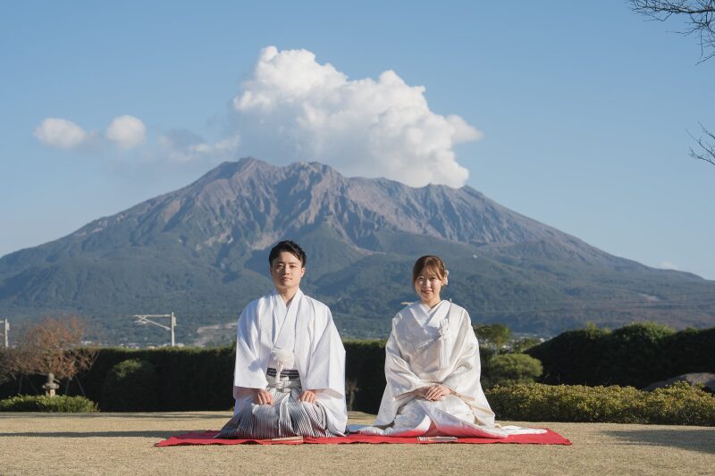 雄大な桜島にご挨拶