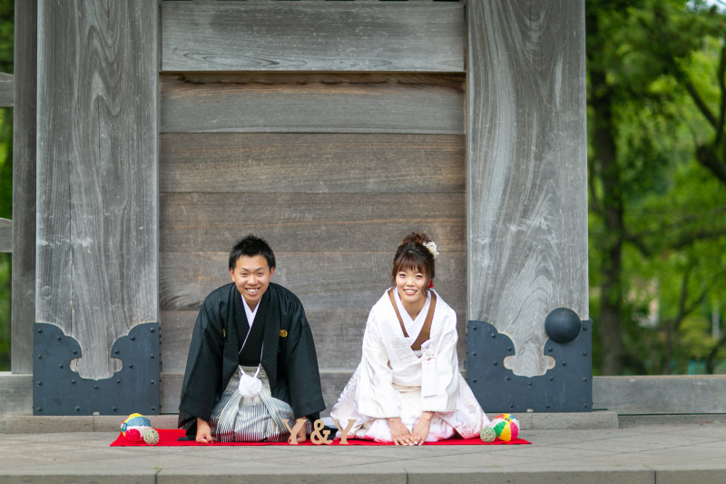 ぺこり♪和装のお辞儀ショット