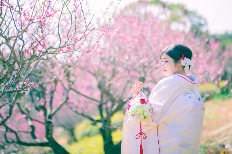 お母様手作りのボールブーケと♩