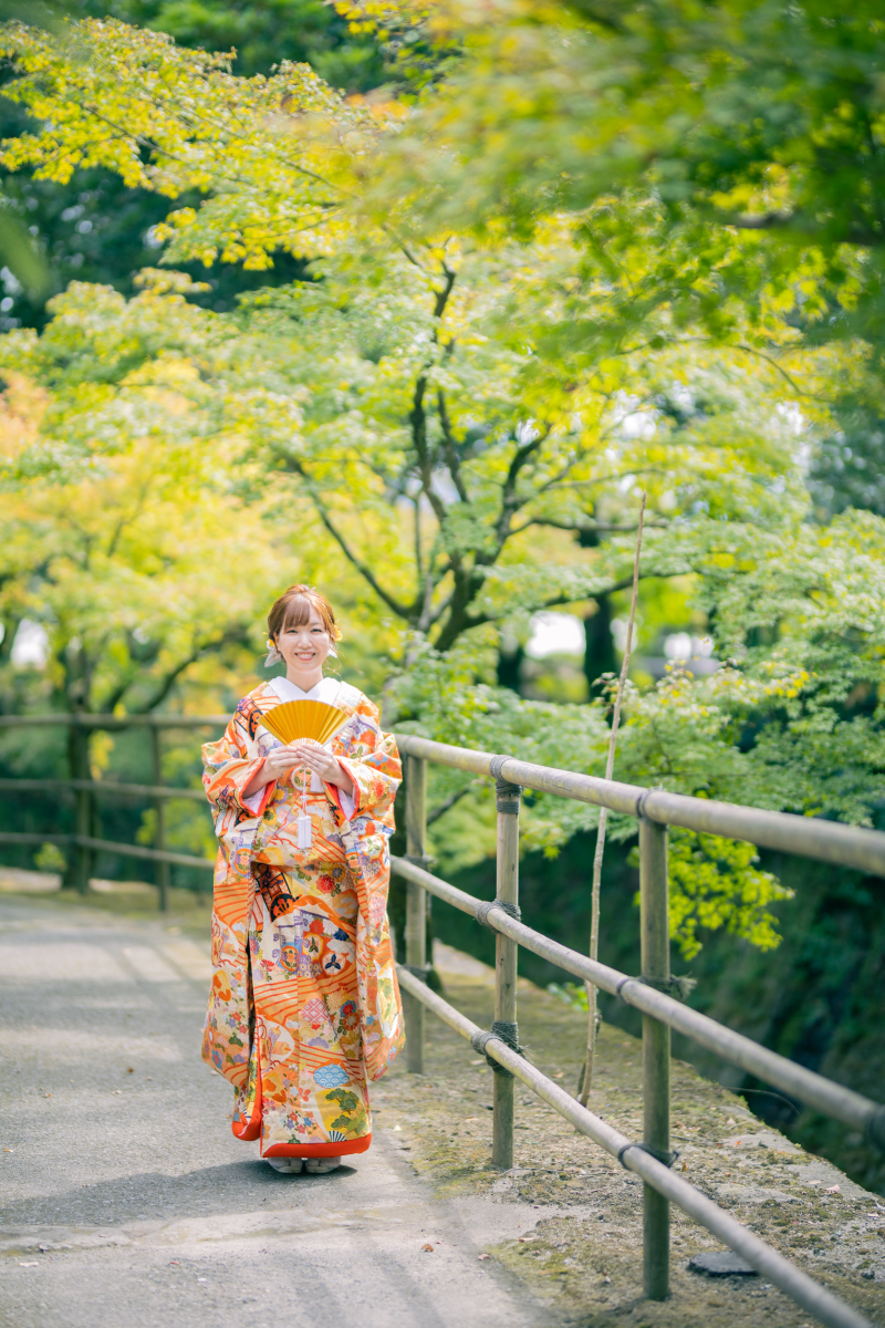 緑の中の、花嫁ショット♡