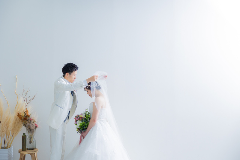 挙式風 ベールアップのショットも