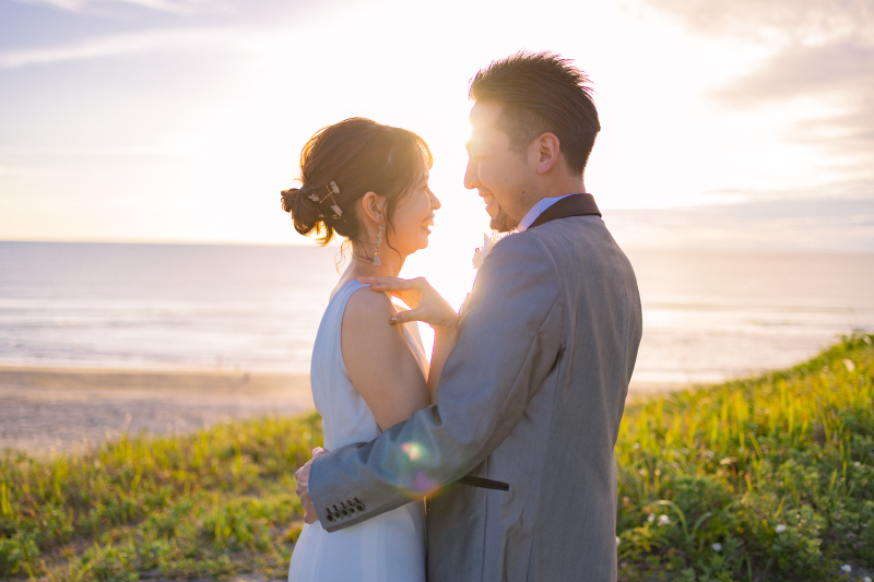 サンセットをバックに・・♡