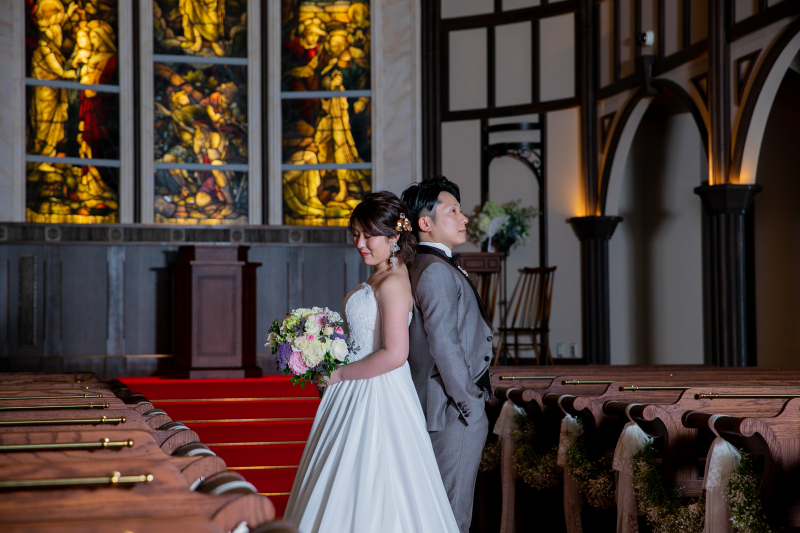 洋装はチャペルへ移動して