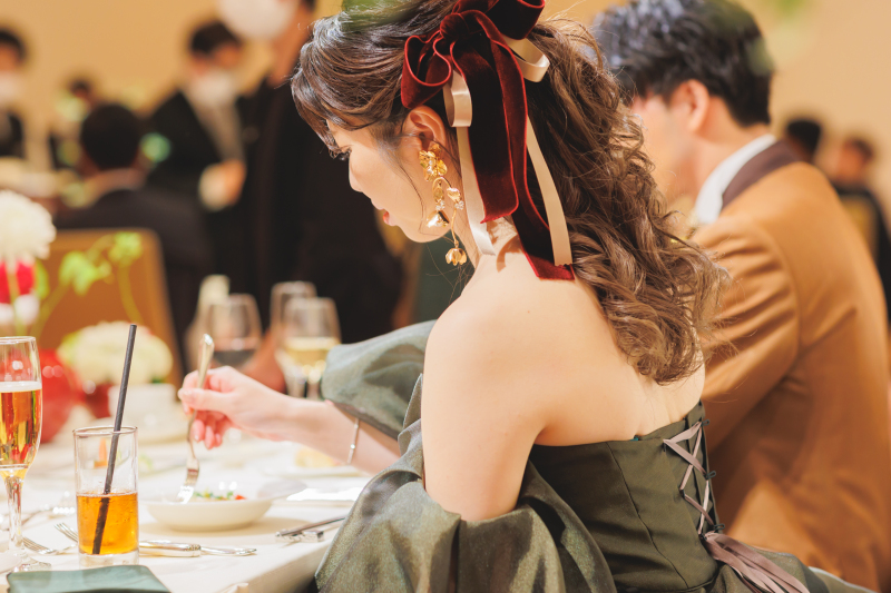 花嫁様こだわりのヘアメイクも♡