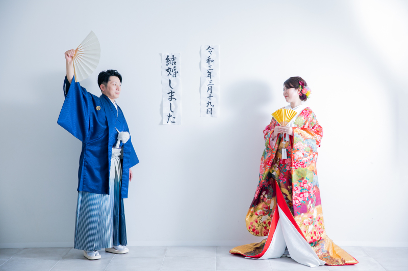 色打掛はお引きの姿でも