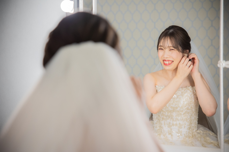 ブライズルームでお支度ショット!
