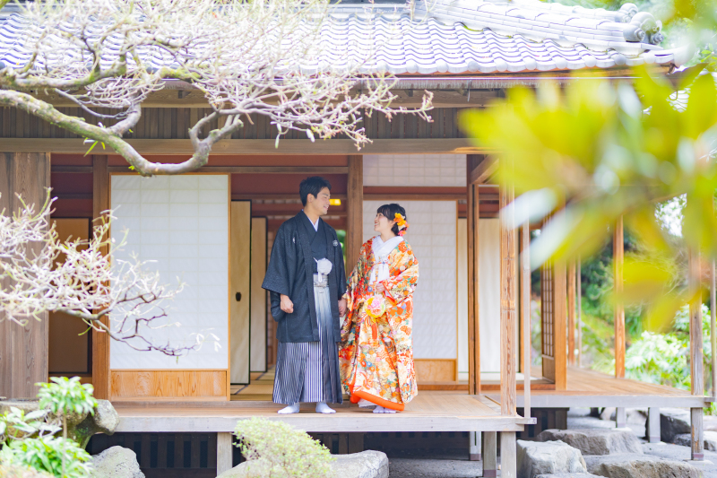撮影中に小雨が、、!! でも和室があれば安心♡