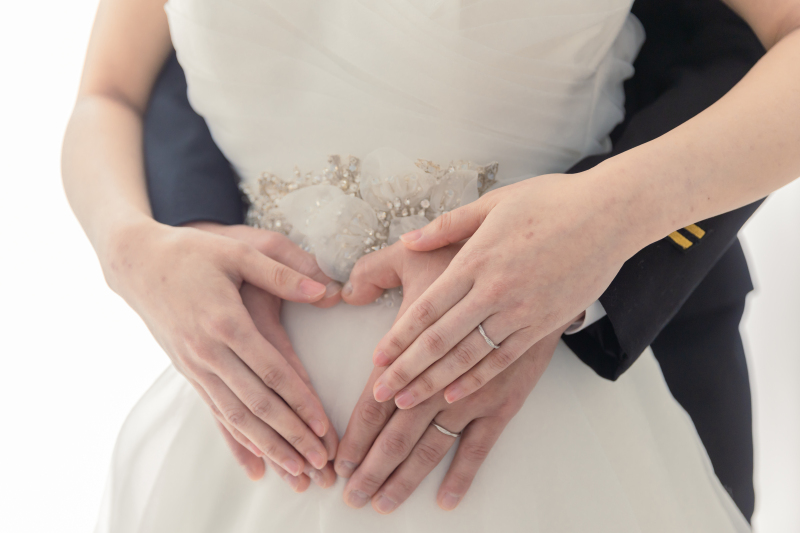 たっぷり3着!生まれてくる赤ちゃんも一緒に のんびりスタジオ撮影*