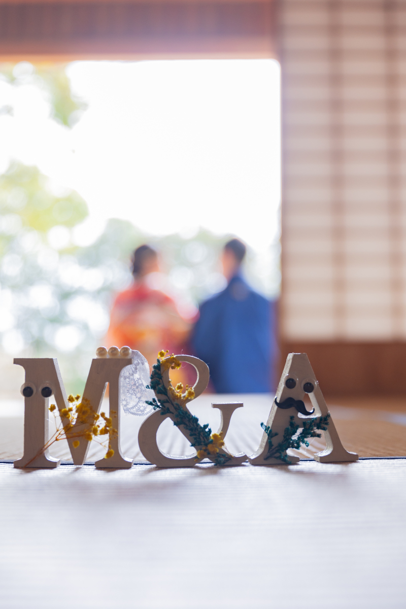 イニシャルオブジェくんと一緒に